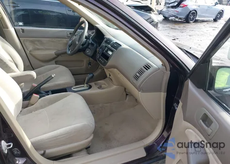 2001 Honda Civic Ex z USA, uszkodzony, nr VIN 2HGES26791H591511